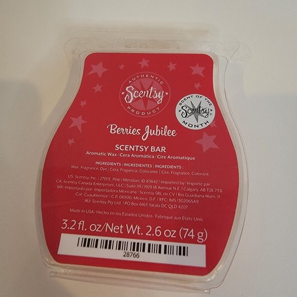 Scentsy Accents Scentsy Berries Jubilee Scented Wax Bar New Poshmark